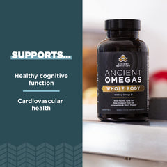 Ancient Nutrition Omega blend ingredients with ALA DHA EPA ETA for healthy lipid support
