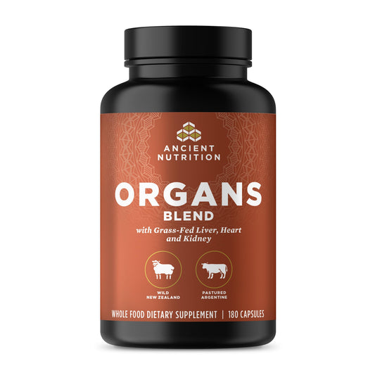 Bottle of Ancient Nutrition Organ Supplements 180 count