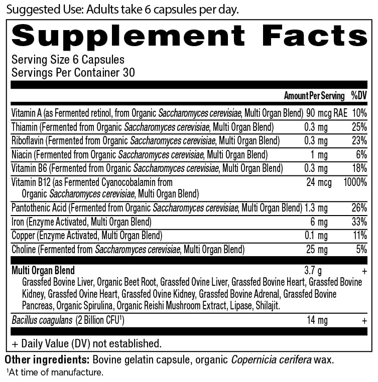 Ancient Nutrition Organ Supplements capsules ready for everyday use.