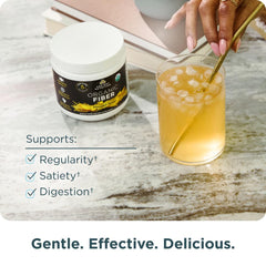 Scooping Organic Fiber Powder from canister