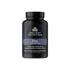 Ancient Nutrition Probiotics and Zinc bottle front view