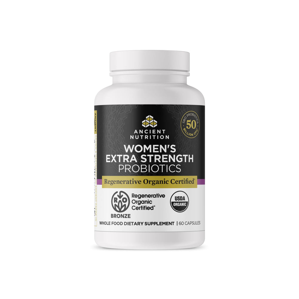 Ancient Nutrition Regenerative Organic Certified Probiotics for Women bottle, 60 count