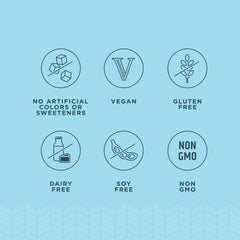 Gluten-free label on the probiotic bottle