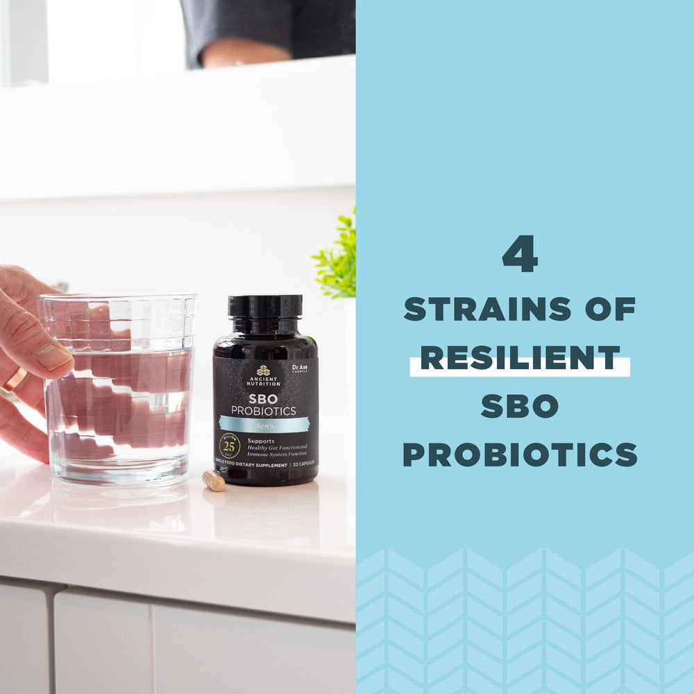 Men's health formula emphasizing soil-based probiotics and botanicals
