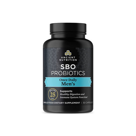 Ancient Nutrition SBO Probiotics for Men bottle, front view