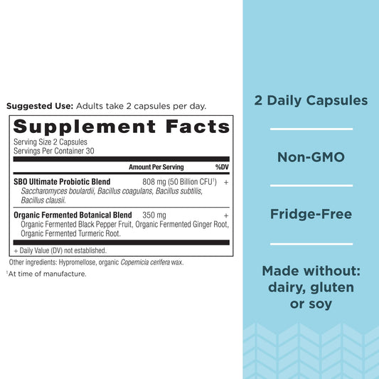 SBO Probiotics Ultimate capsules close-up