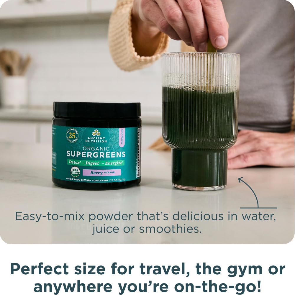 Energy-supporting greens powder from Ancient Nutrition SuperGreens