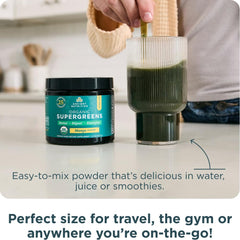 3.3oz tub with mango flavor and serving scoop