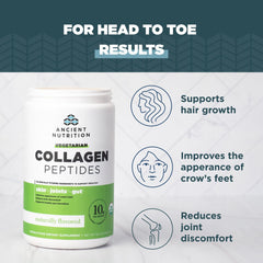 Serving of prepared collagen drink with glass of water