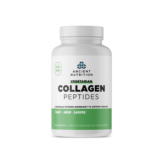 Bottle of Ancient Nutrition Vegetarian Collagen Peptides Tablets