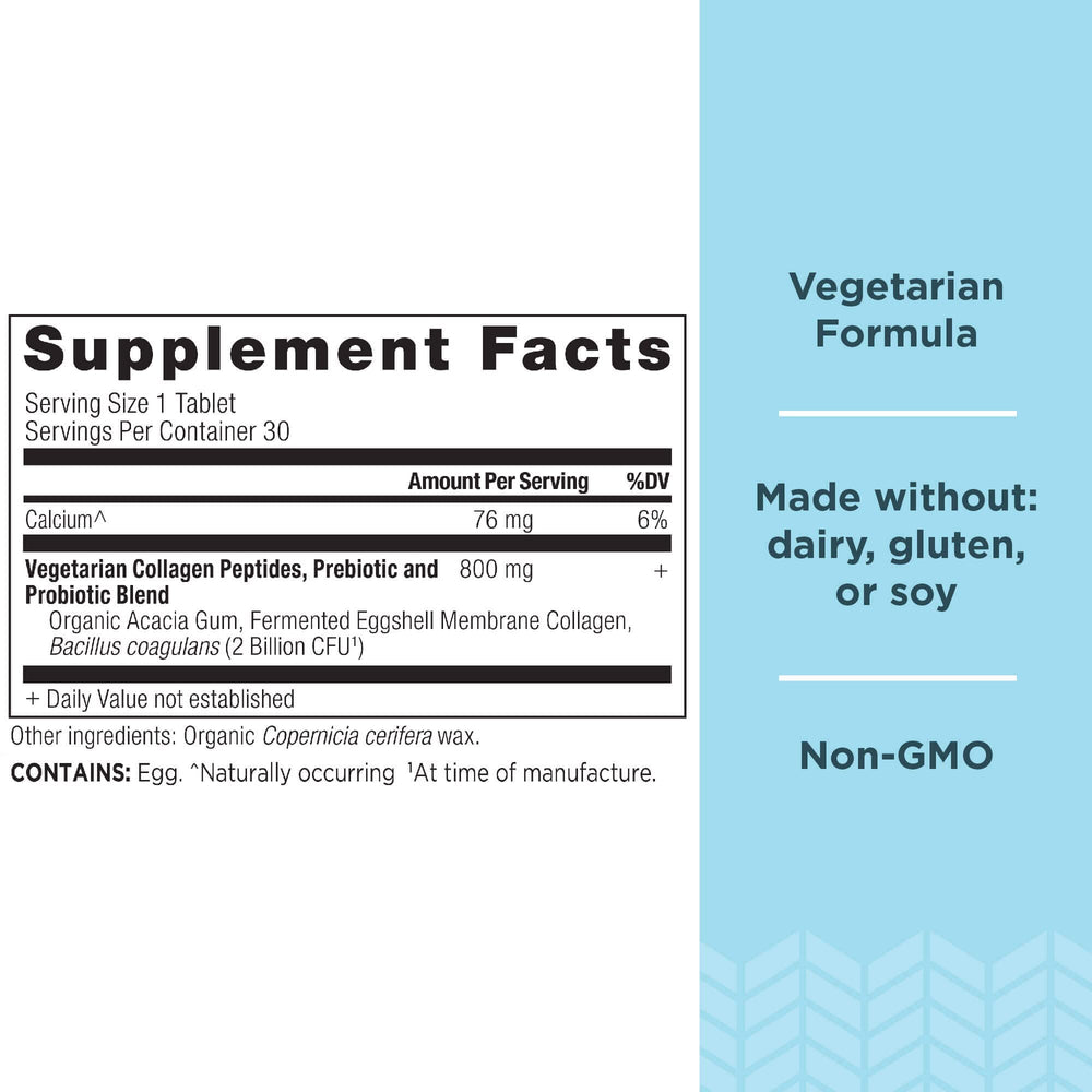 Close-up of Vegetarian Collagen Peptides Tablets
