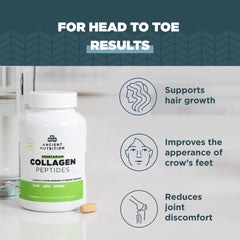 Probiotic and prebiotic blend in Vegetarian Collagen Peptides tablets