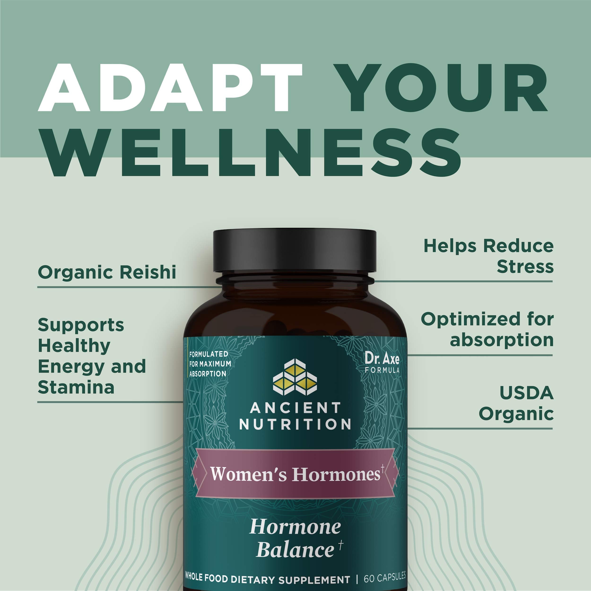 Nutritional facts panel for Women's Hormones