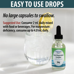 Pipette dispensing ionic magnesium drops