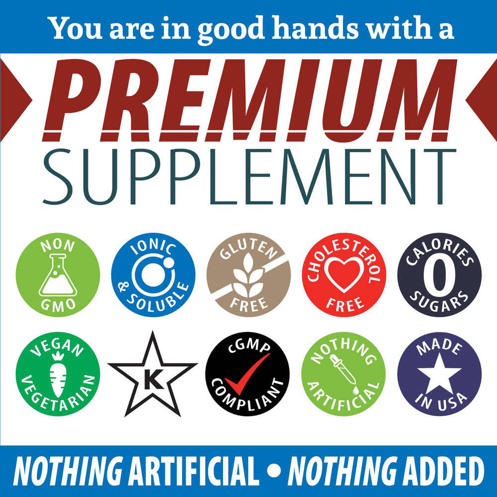 Liquid ionic magnesium drops in a glass of water