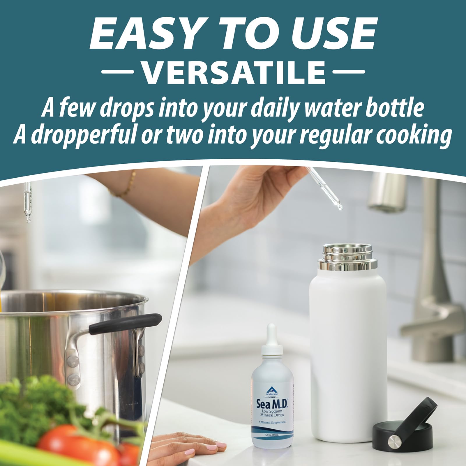 Dropper releasing mineral drops for convenient daily use