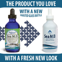 Dropper dispensing 1-2 mL of Sea M.D. mineral drops