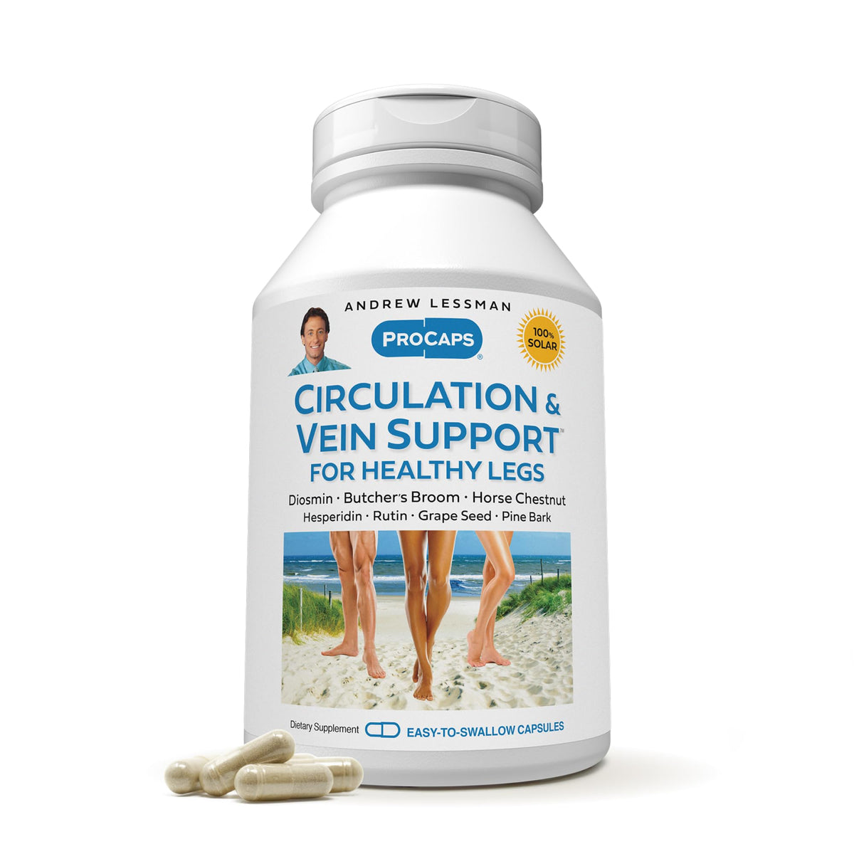 Bottle label for Andrew Lessman Circulation Vein Support 30 capsules