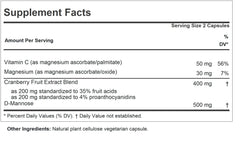 Illustration of cranberry extract and D-Mannose ingredients