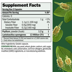 Psyllium husk powder ingredient on label