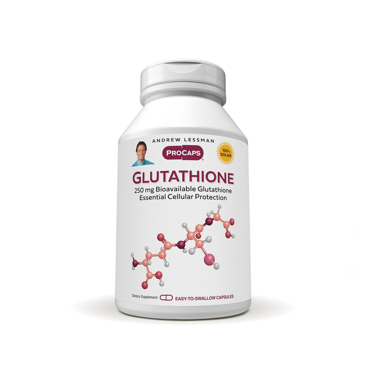 Bottle of Andrew Lessman Glutathione 250 mg – 240 capsules