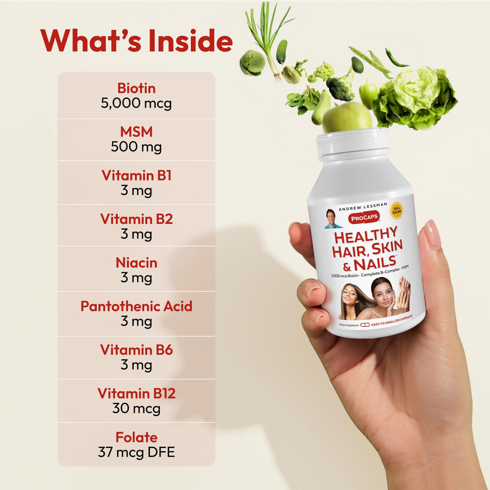 MSM and Vitamin C ingredients displayed