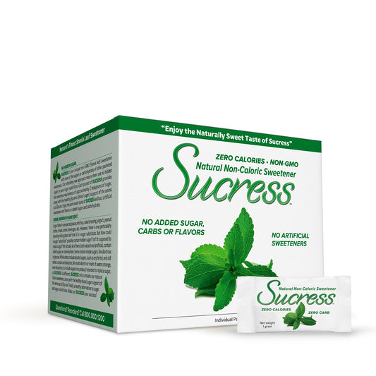 Front view of ANDREW LESSMAN SUCRESS Stevia Sweetener 100 Packets
