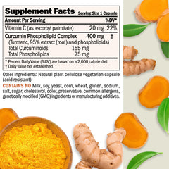 Label highlighting 95% curcuminoids and phospholipid complex