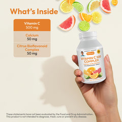 Non-acidic Vitamin C illustration with bioflavonoids
