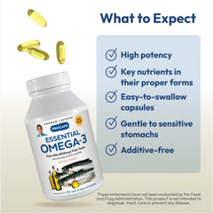 Product image highlighting ultra-pure omega-3 potency