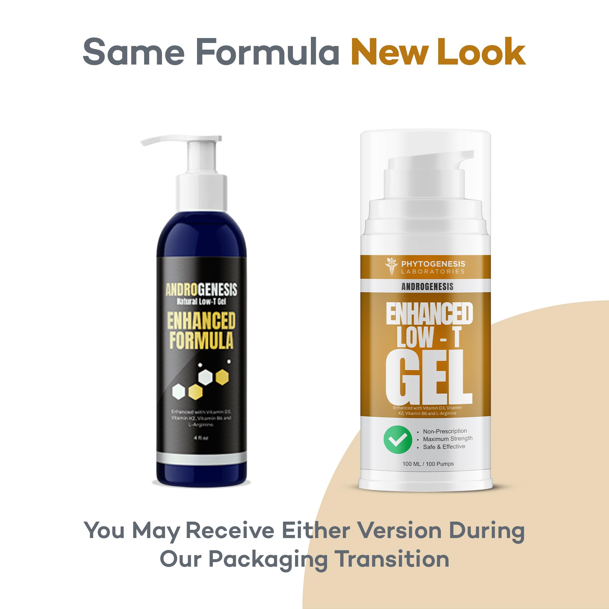 Gel bottle and vitamin supplements arranged together
