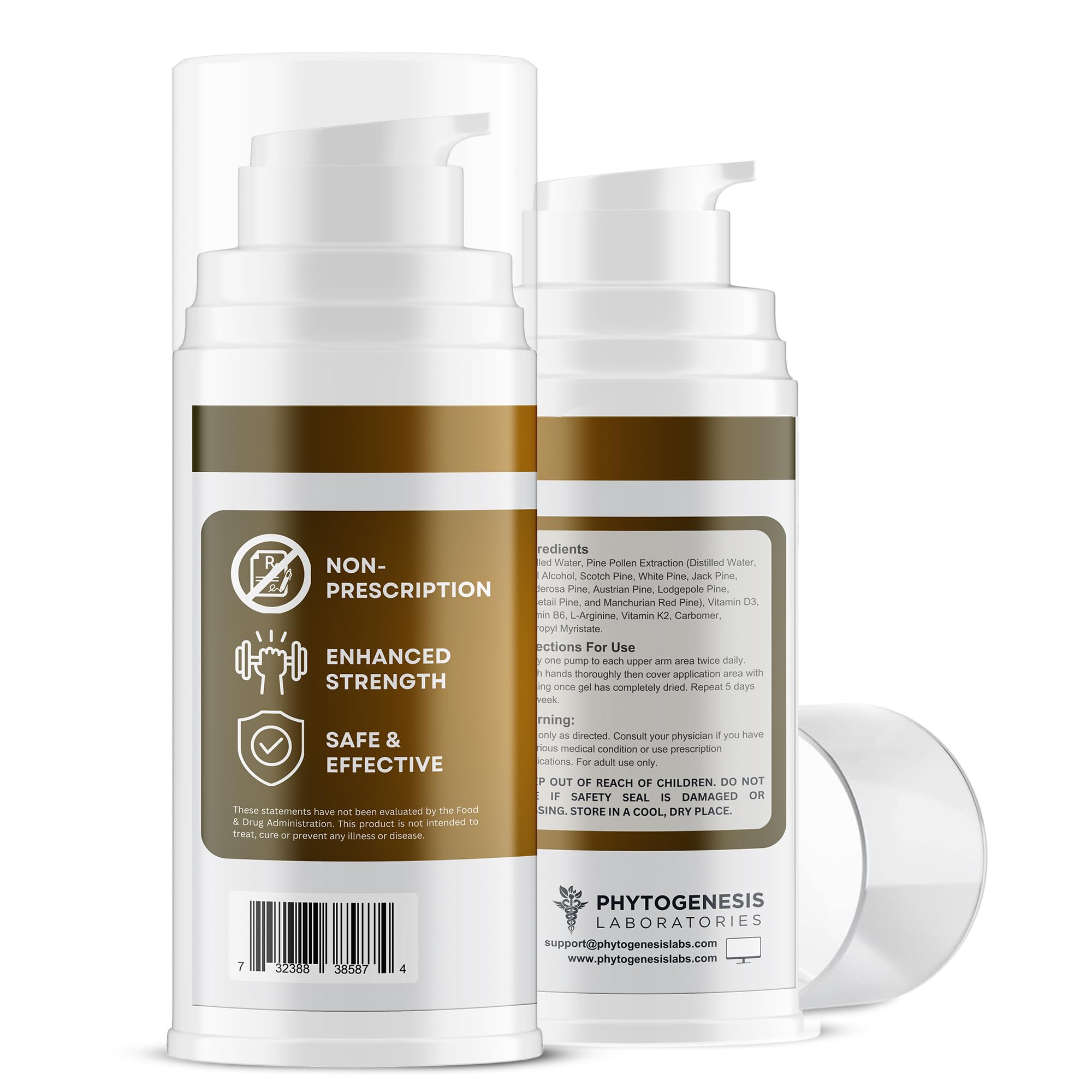 Applying gel to upper arm area