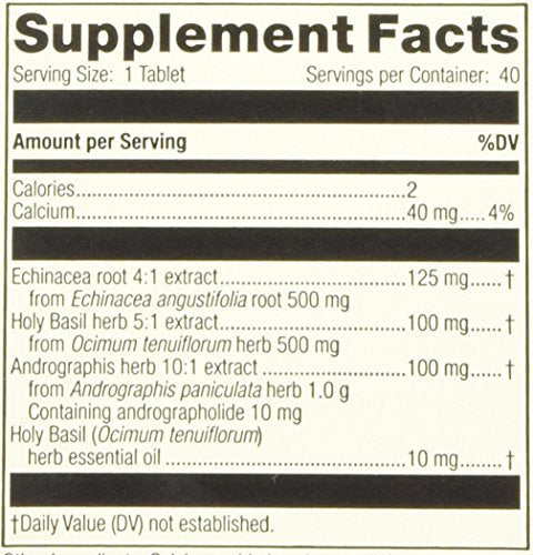Serving of Andrographis Complex tablets