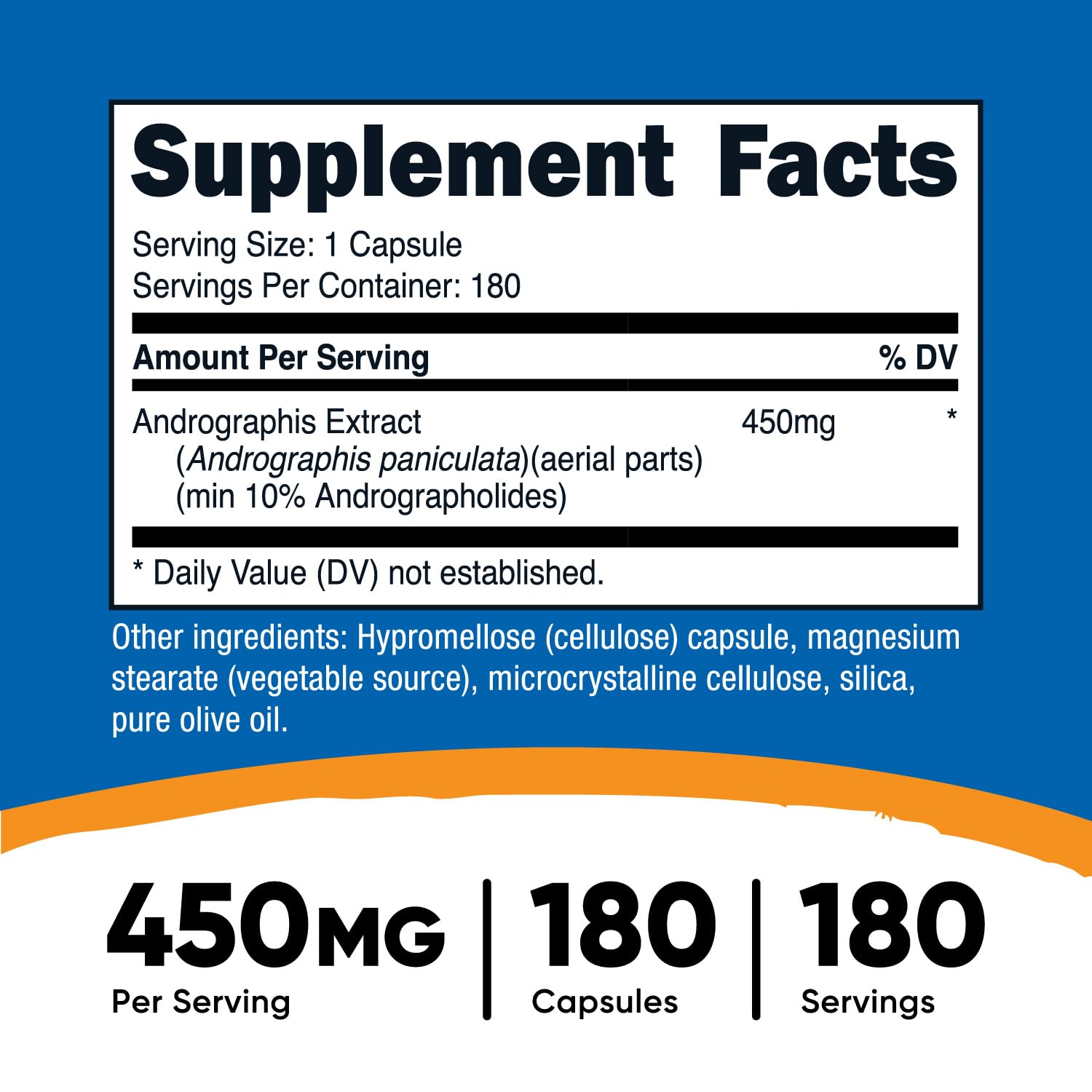 Close-up illustration of Andrographis extract capsule 450mg