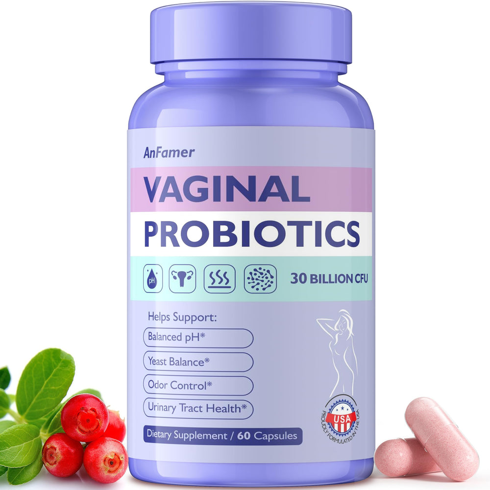 AnFamer Vaginal Probiotics bottle with 60 capsules
