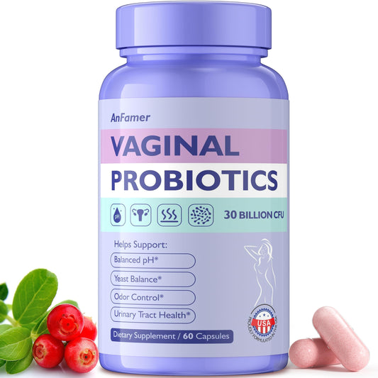 AnFamer Vaginal Probiotics bottle with 60 capsules