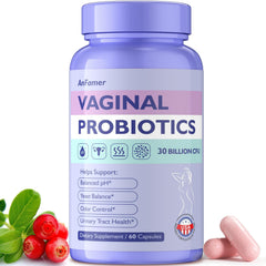 AnFamer Vaginal Probiotics bottle with 60 capsules