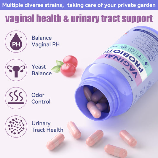 Close-up of Lactobacillus probiotic capsules