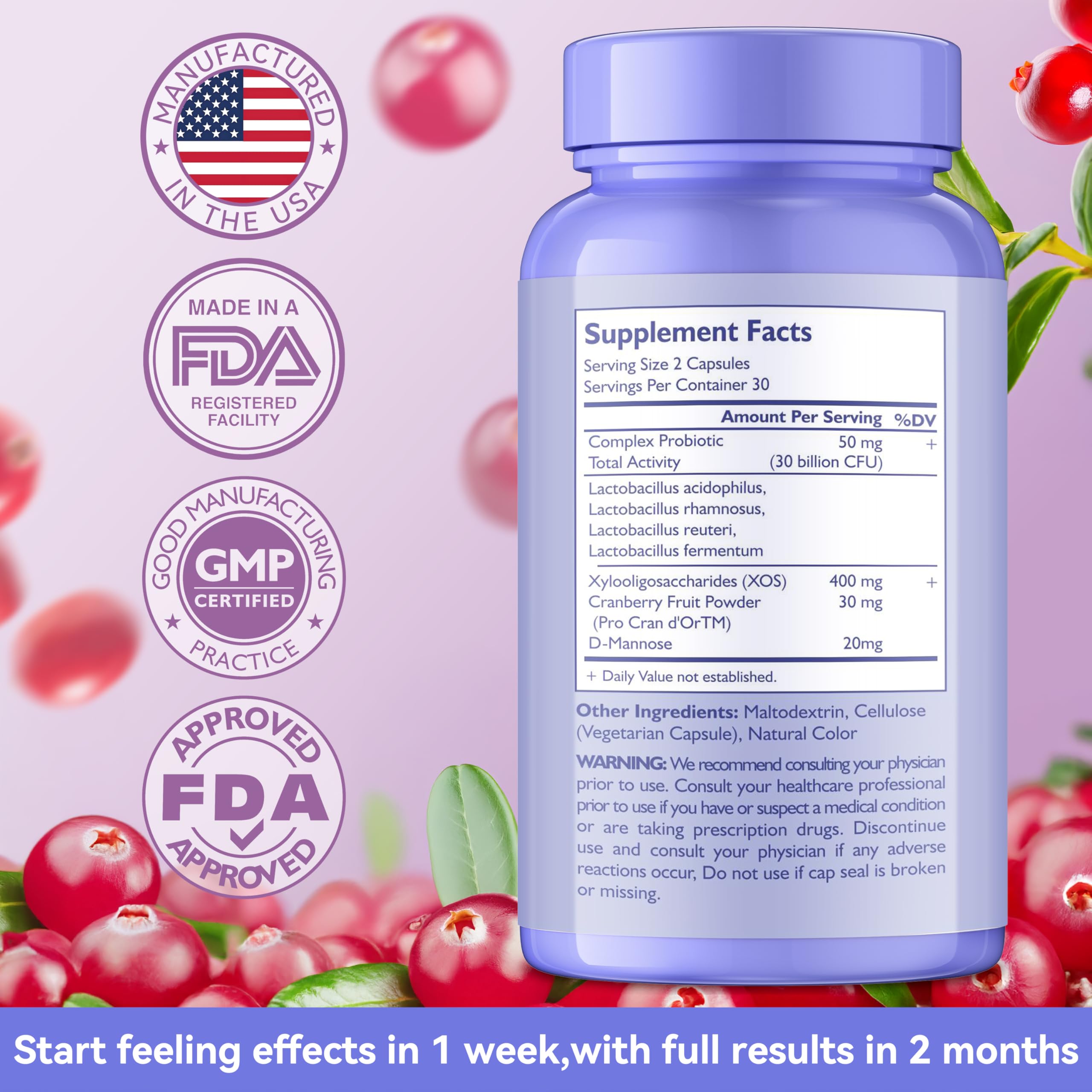 GMP-certified facility and third-party testing seal