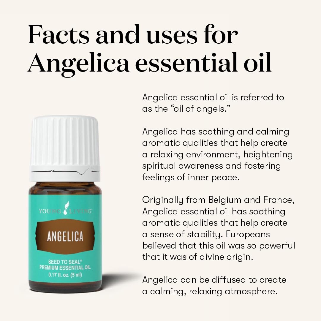 Angelica massage oil application with Young Living for relaxing sessions.