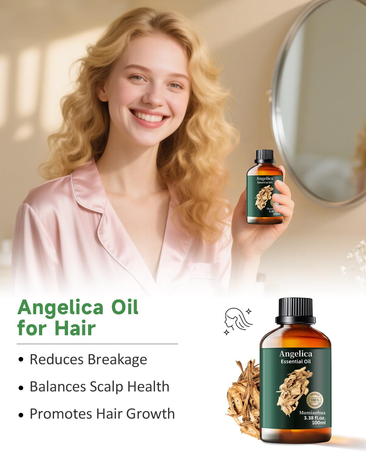 Hair care: Angelica Root Essential Oil for scalp nourishment