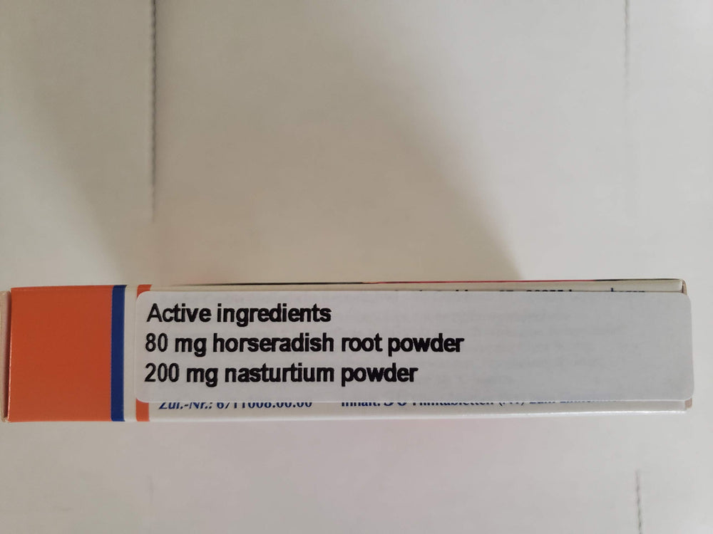 Close-up of Angocin Anti-Infek N label