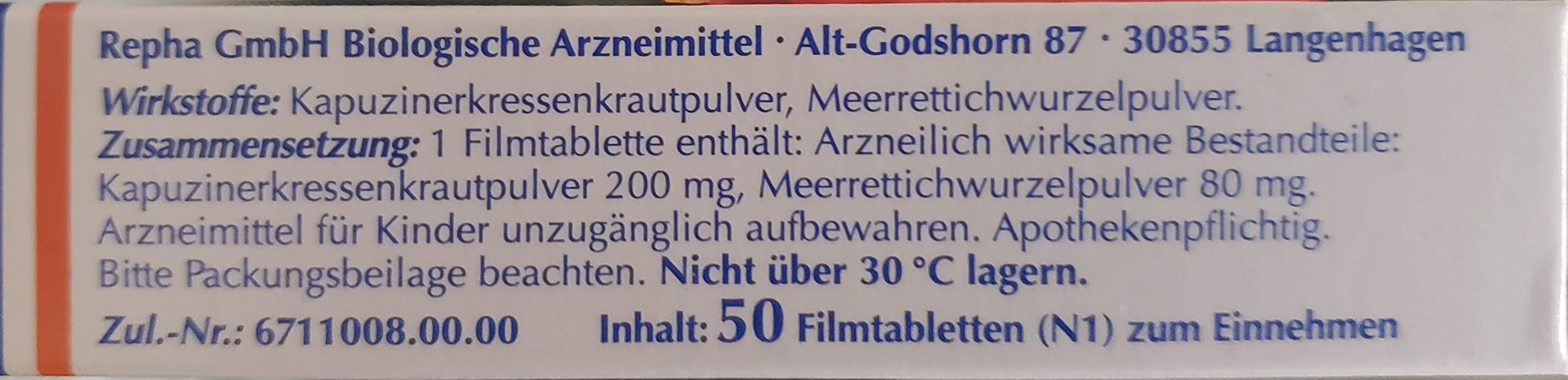 Product shot of Angocin Anti-Infek N 50 tablets