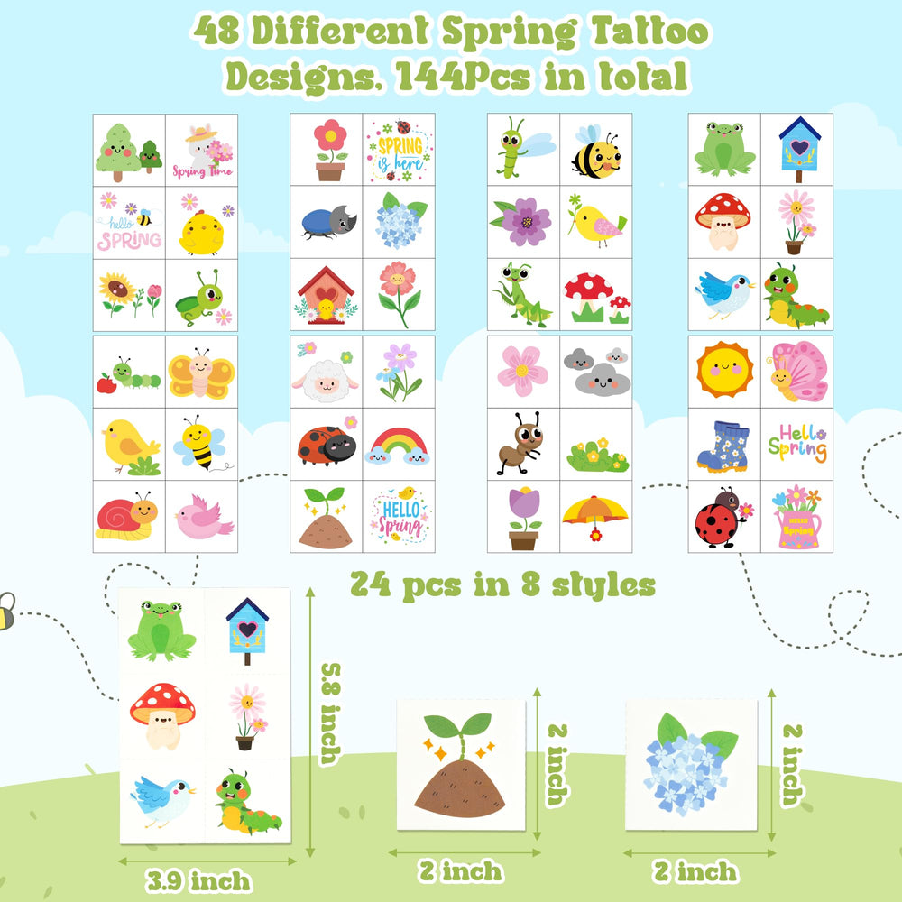 ANGOLIO butterfly spring tattoo adds vibrant color for face and skin decoration.