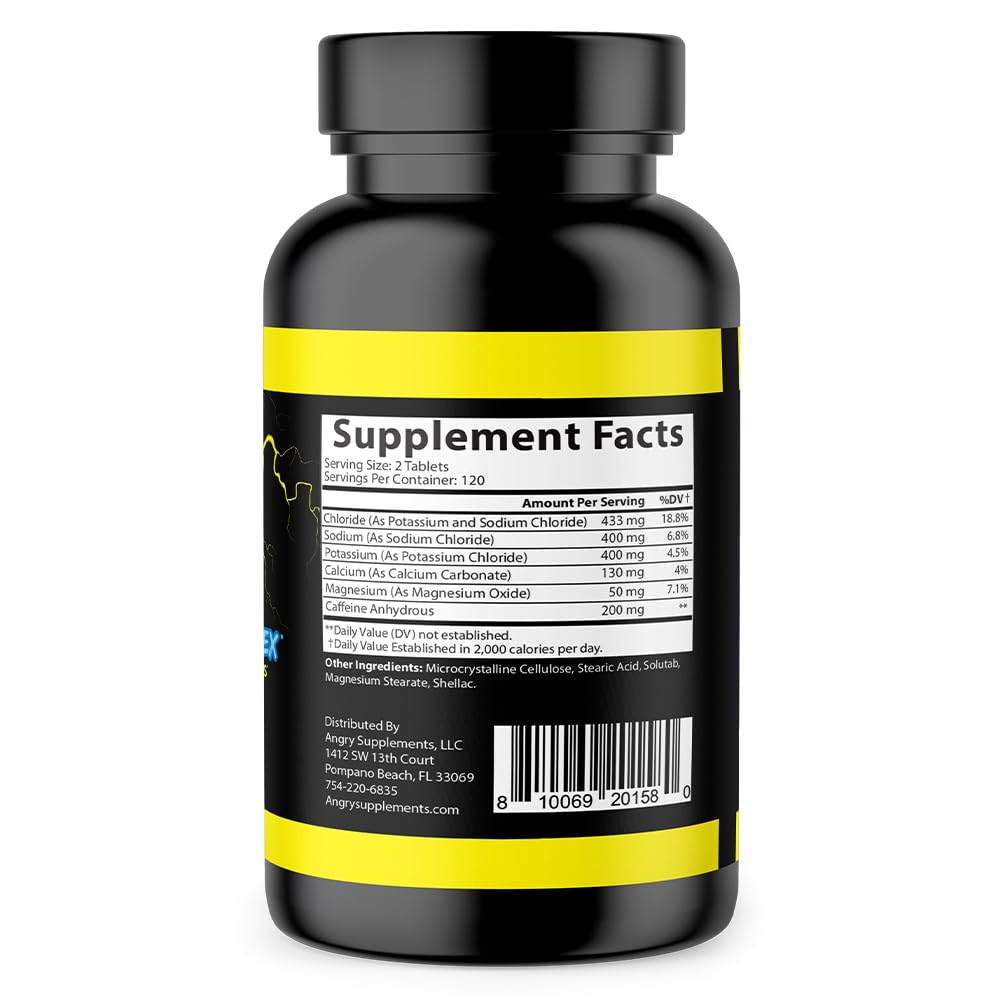 Nutrition label highlighting calcium, magnesium, sodium, and potassium electrolytes