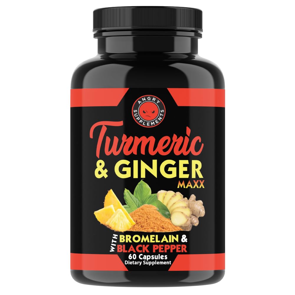 Angry Supplements Turmeric Ginger Maxx bottle with 60 capsules
