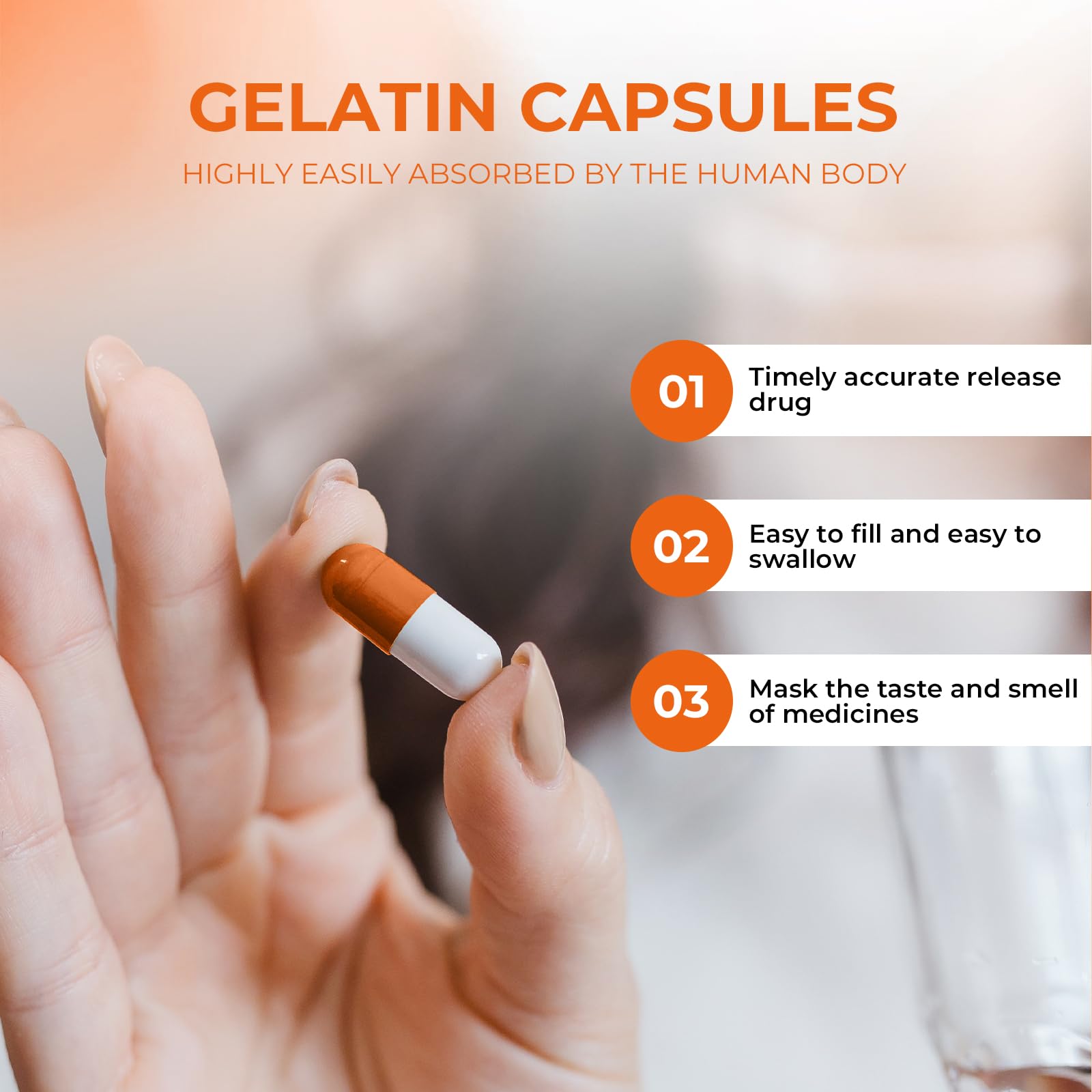 Non-GMO, gluten-free empty capsules