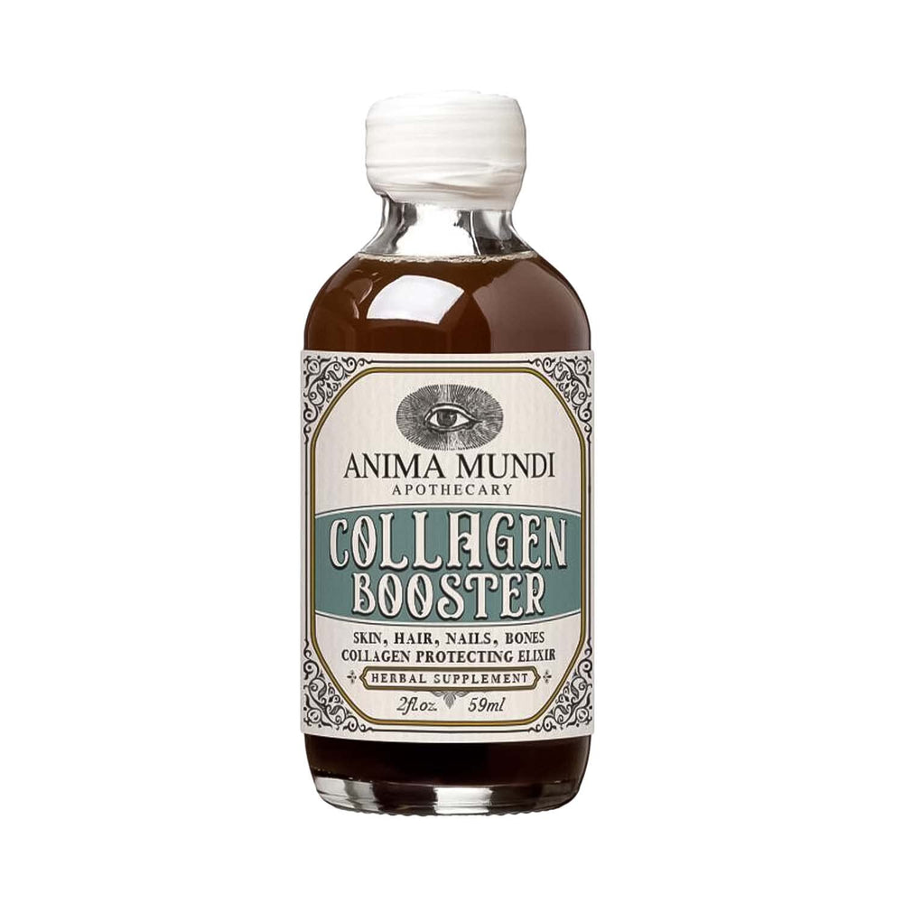 Front view of Anima Mundi Collagen Booster Elixir 2oz bottle