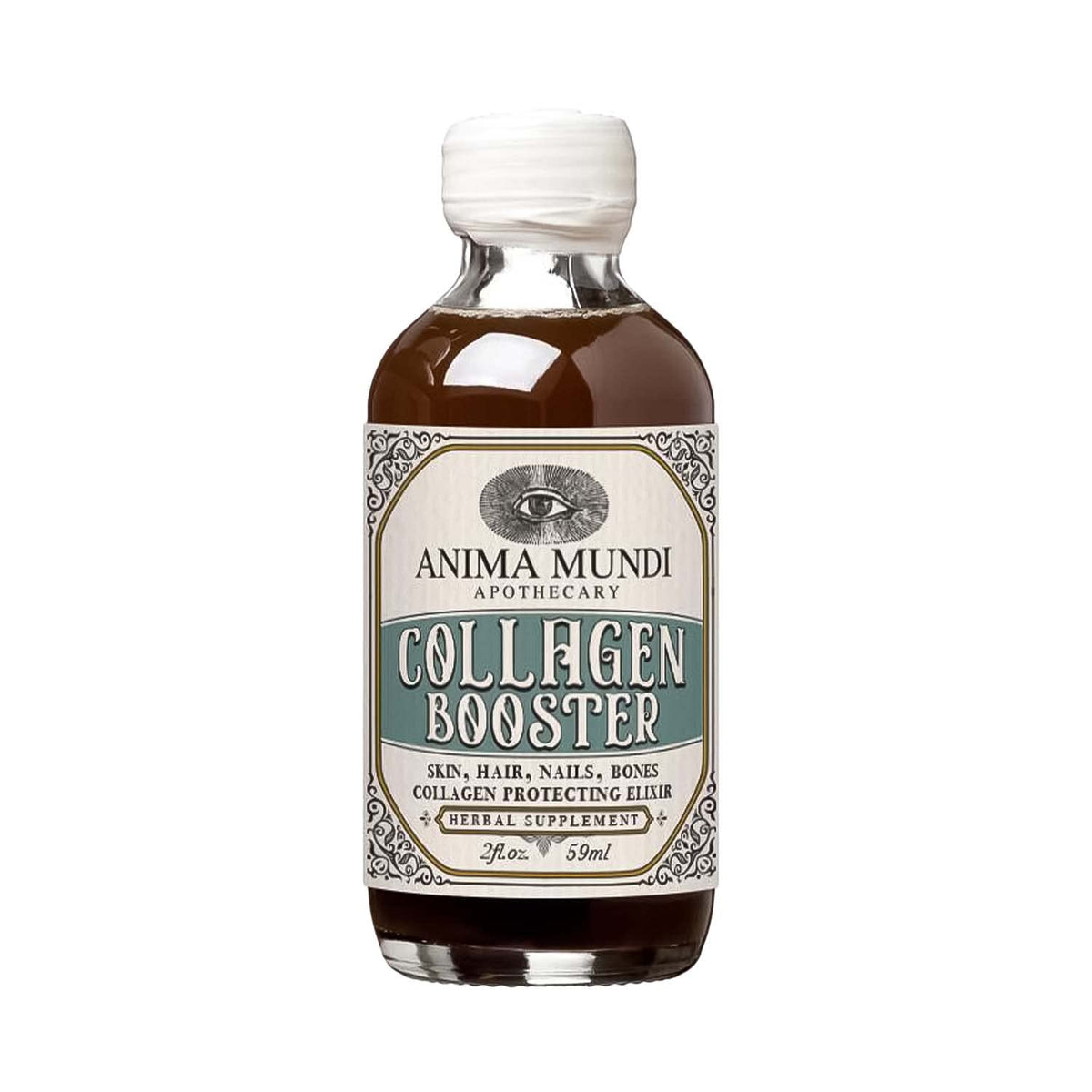 Front view of Anima Mundi Collagen Booster Elixir 2oz bottle