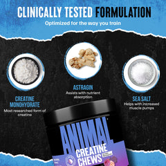 Athlete performing a workout with Animal Creatine Chews